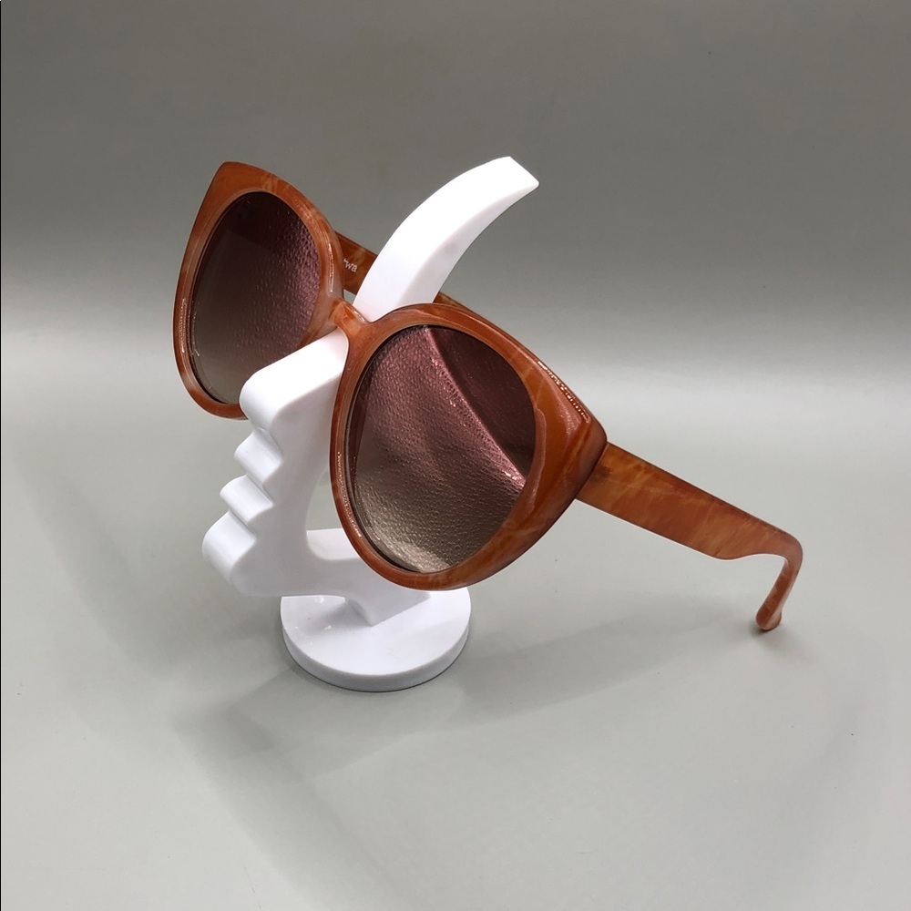 Anthro Anthropology Ett:twa Marble Orange Cat Eye Sunglasses